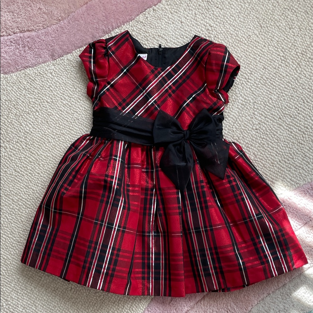 Bonnie Jean Red and Black Plaid Dress